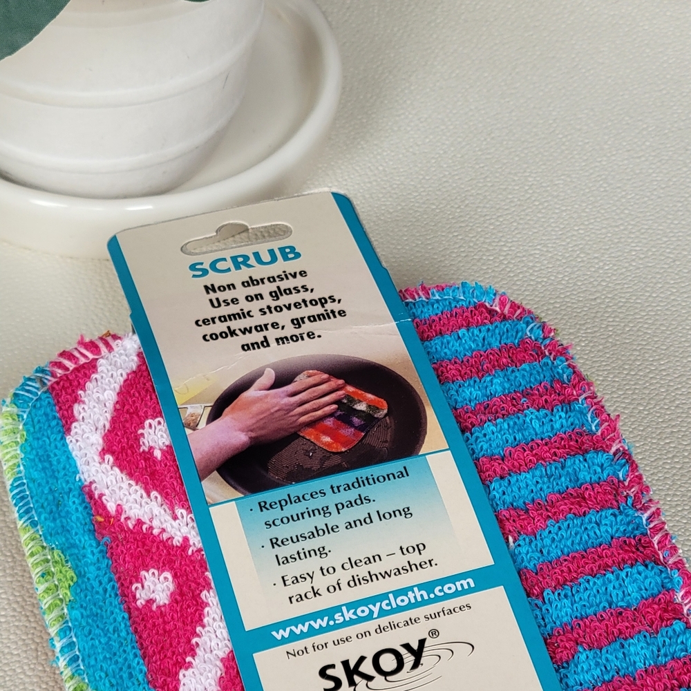 Skoy Vibrant Scrub Sponge Set of 2 - Picture 2 of 6